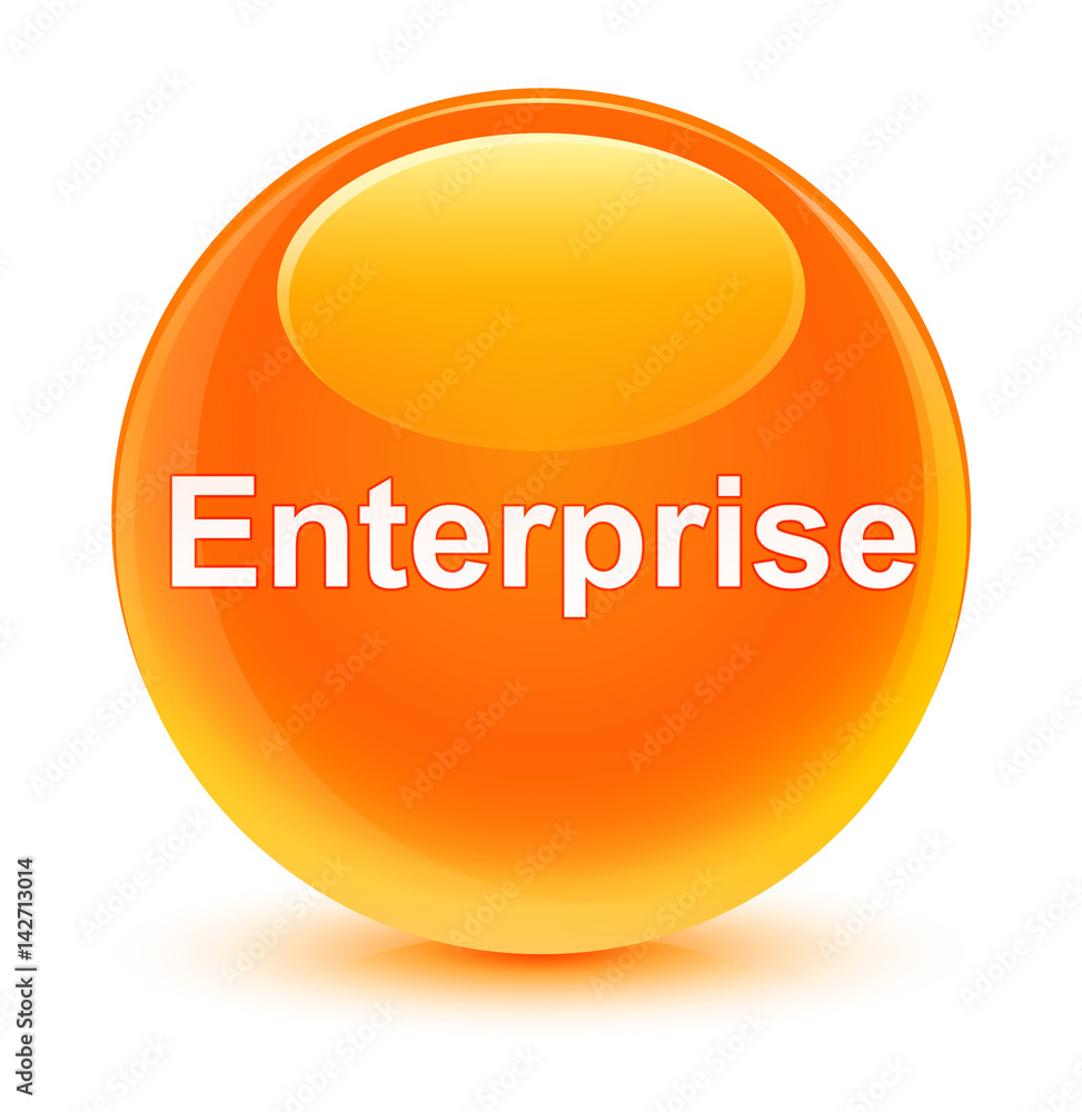 Enterprise glassy orange round button Enterprise glassy orange round button