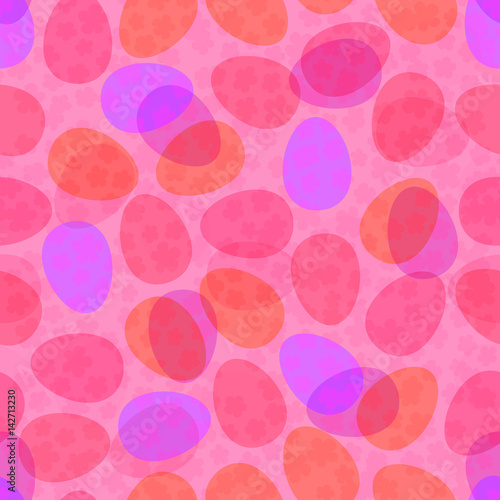 Colorful seamless pattern with Easter eggs