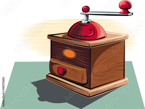 Old coffee grinder.