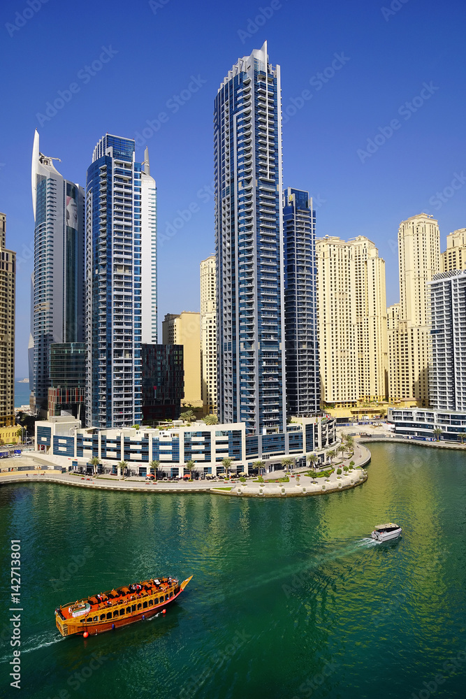 Dubai Marina in Dubai, United Arab Emirates, Asia