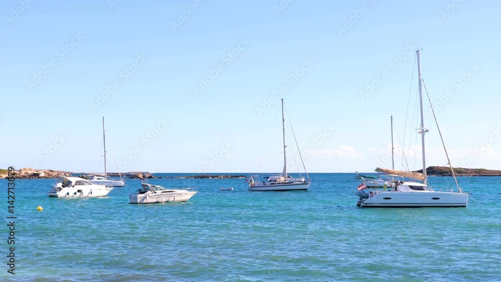 Boats on the bay in Majorca, sunny summer day Boats on the bay in Majorca, sunny summer day