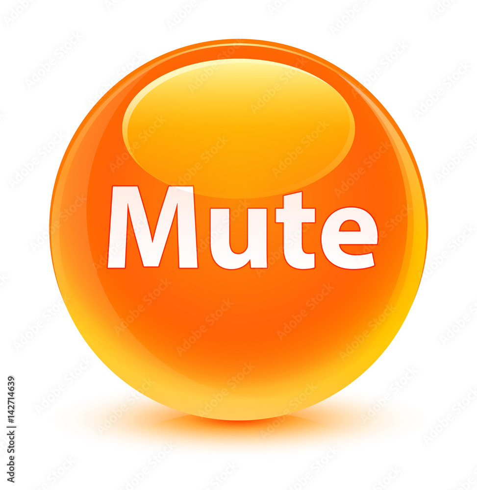 Mute glassy orange round button Mute glassy orange round button