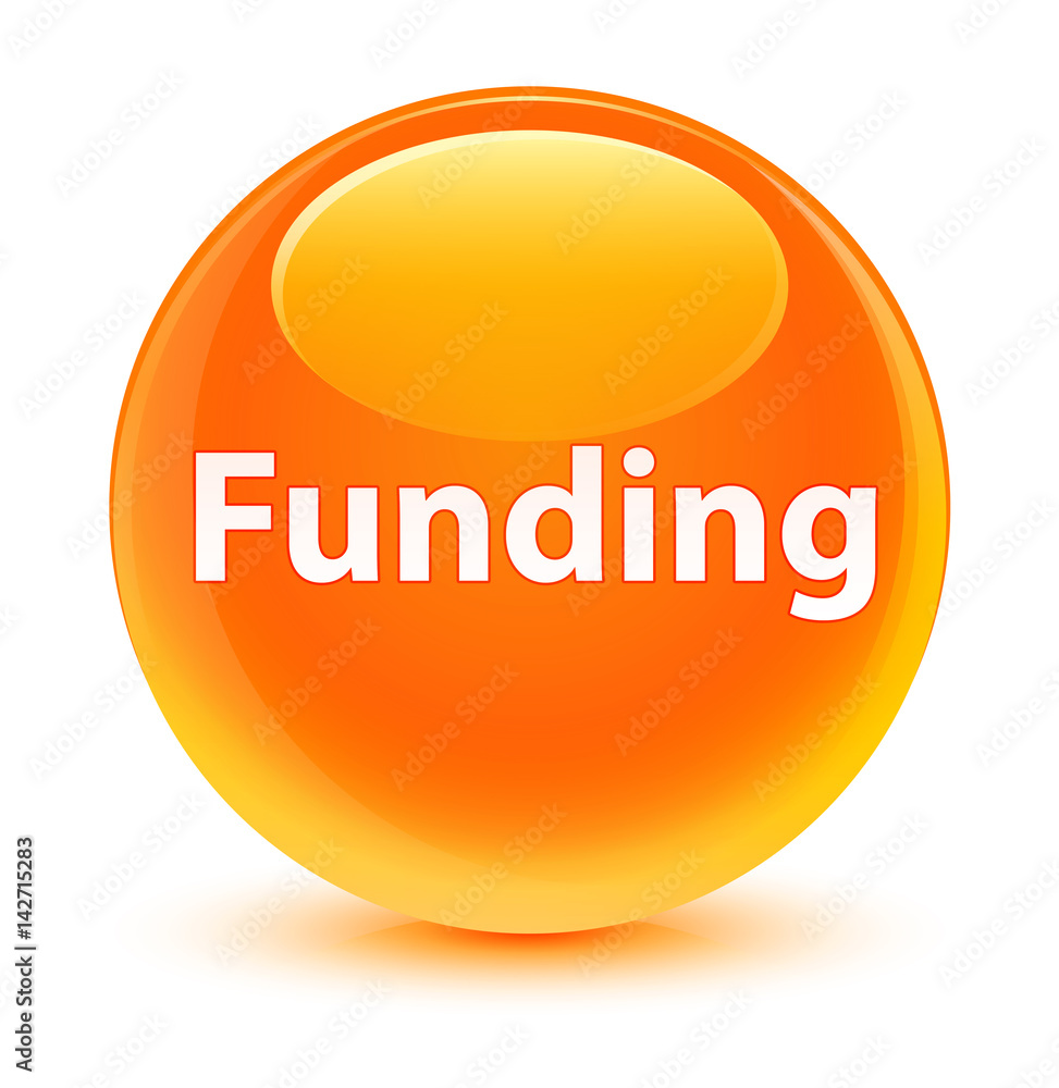 Funding glassy orange round button Funding glassy orange round button