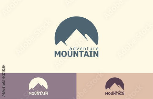 mountain adventure icon logo