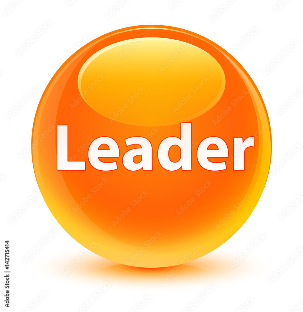Leader glassy orange round button Leader glassy orange round button