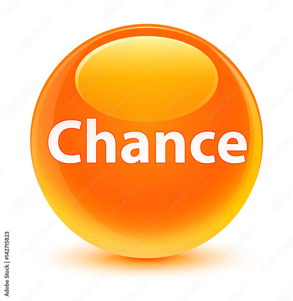 Chance glassy orange round button Chance glassy orange round button
