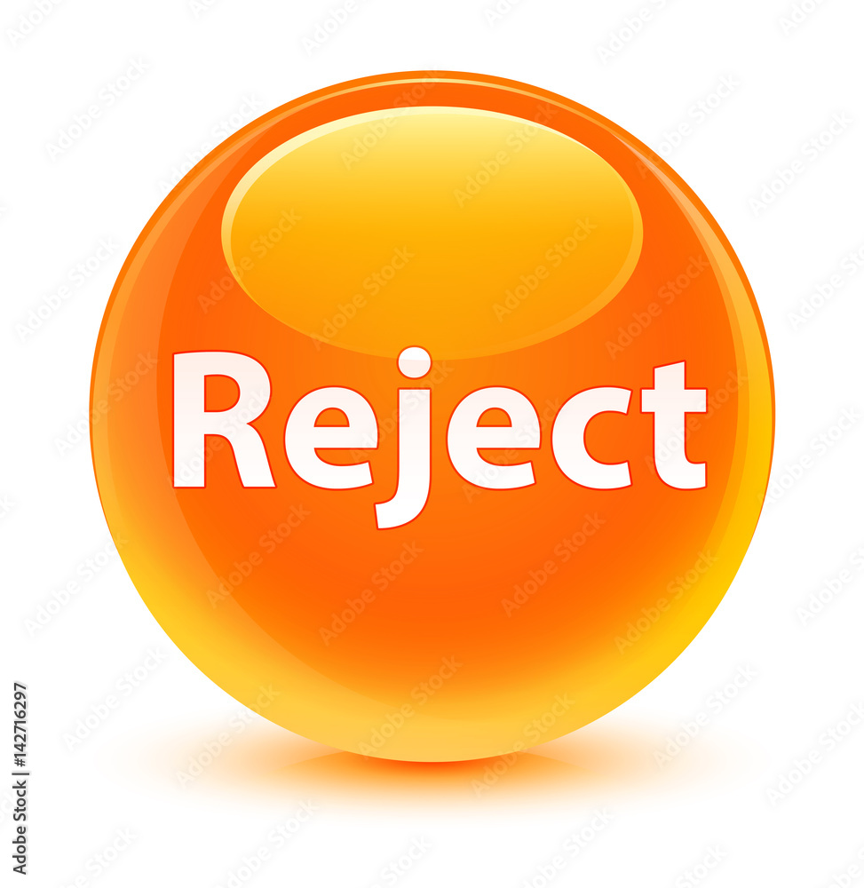 Reject glassy orange round button Reject glassy orange round button