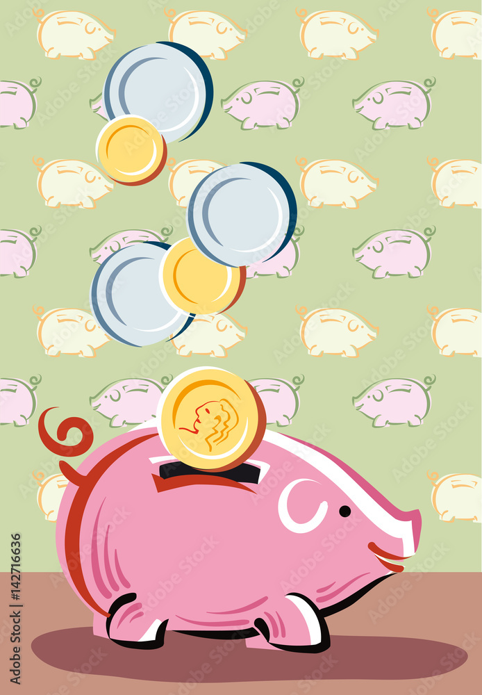 Ceramic piggy bank shaped like a pig Ceramic piggy bank shaped like a pig
