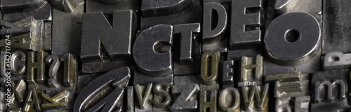 Fotografie Historical letterpress types, also called as lead letters
