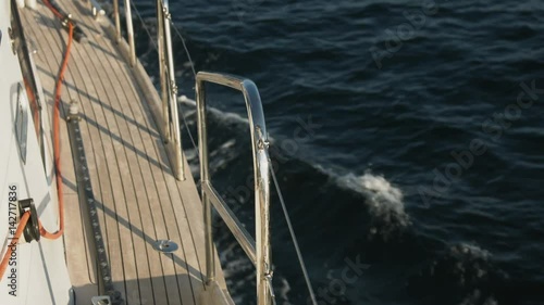 Side view of yacht, sailing in open sea