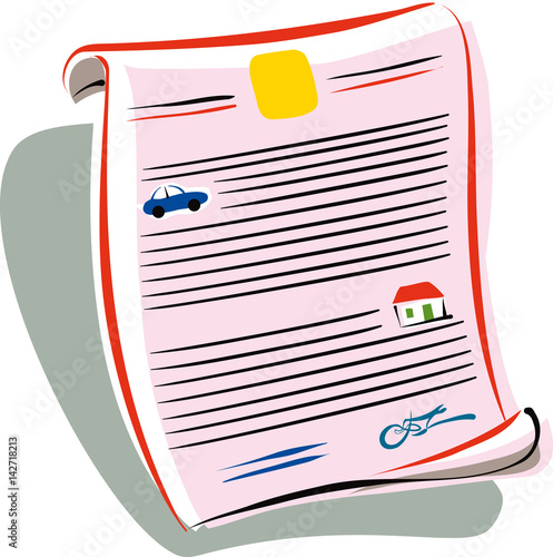 insurance contract signed to cover possible damage to property or persons.