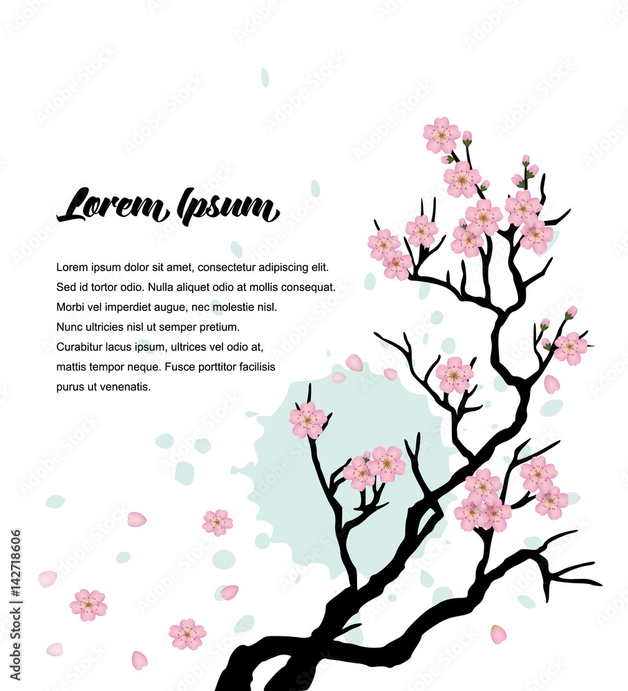 Naklejka premium Floral design template