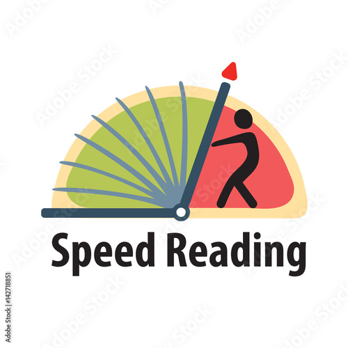 Logo for courses speed reading or words per minute test.