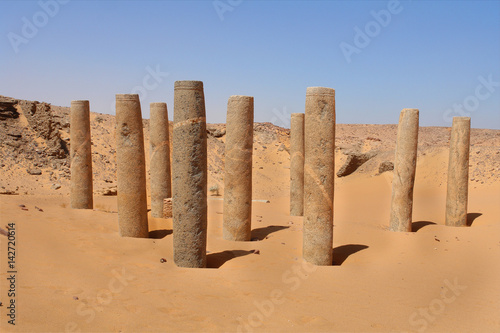 Old Dongola - The Church of the Granite Columns in deserted Makuria christian state in old Sudan
 photo