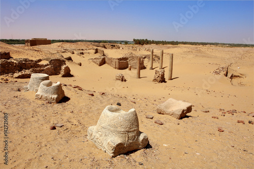 Old Dongola - so called throne Hall in deserted Makuria christian state in old  Sudan
 photo