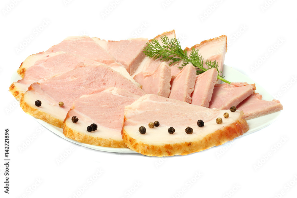 bacon isolated on white background bacon isolated on white background