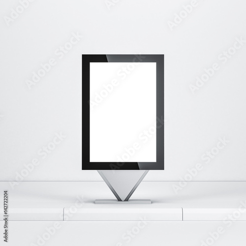 Vertical Billboard Lightbox Mockup, advertising stand, 3d rendering