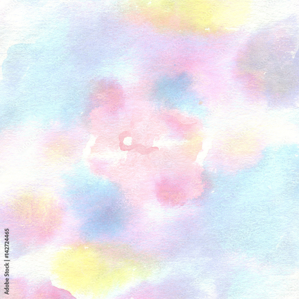Watercolor wet abstract background. Hand painted pastel background. Abstract painting.