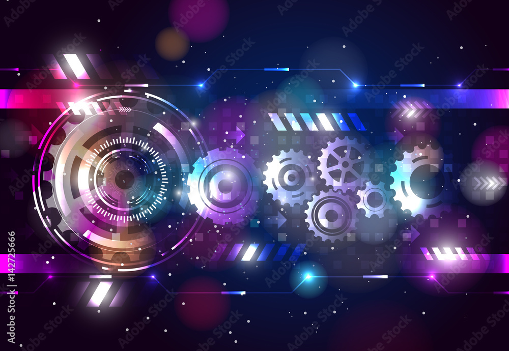 Naklejka premium Abstract technology background