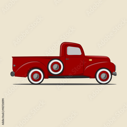 Retro pickup truck