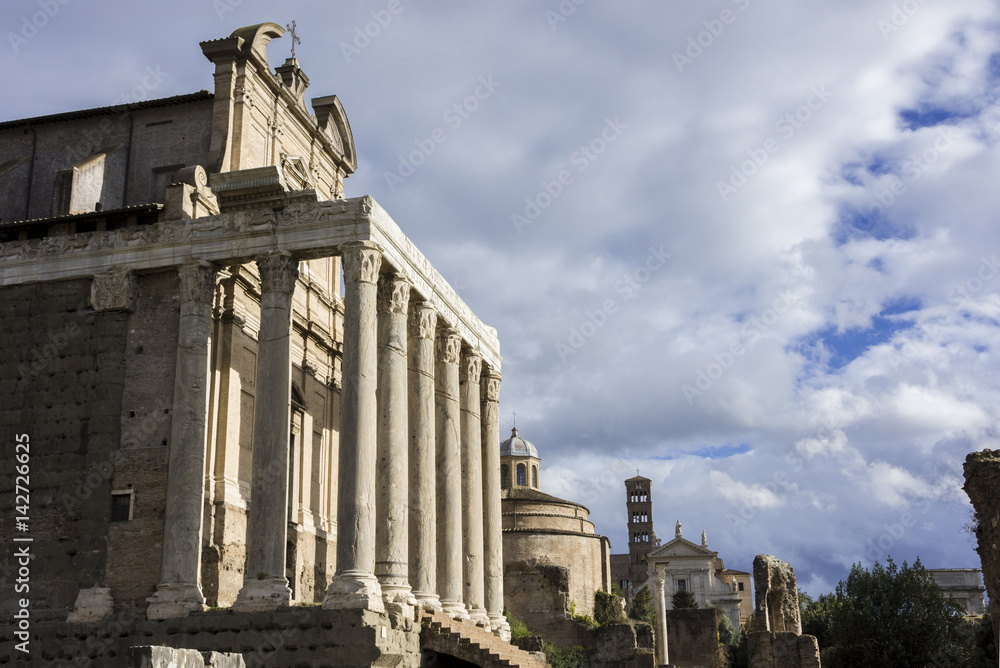 Roman Forum temples and churches along the 'Via Sacra' (Sacred Road)