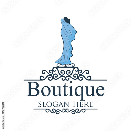 boutique logo with text space for your slogan / tagline, vector illustration