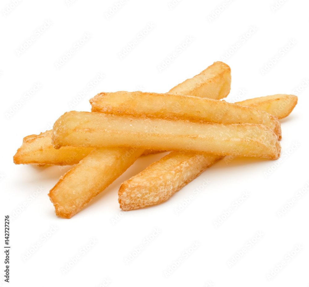 French Fried Potatoes isolated on white background French Fried Potatoes isolated on white background