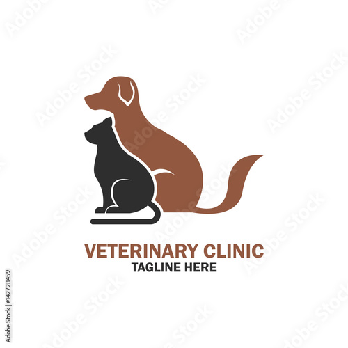 veterinary logo with text space for your slogan / tagline, vector illustration