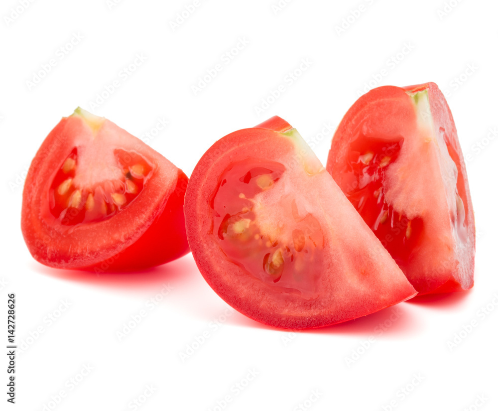 Tomato vegetable slice isolated on white background cutout Tomato vegetable slice isolated on white background cutout