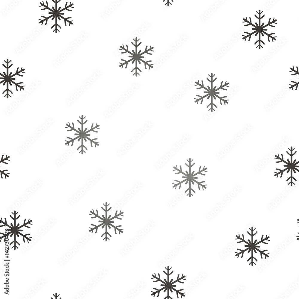 Holiday seamless pattern. Merry Christmas and Happy New Year background with snowflakes.