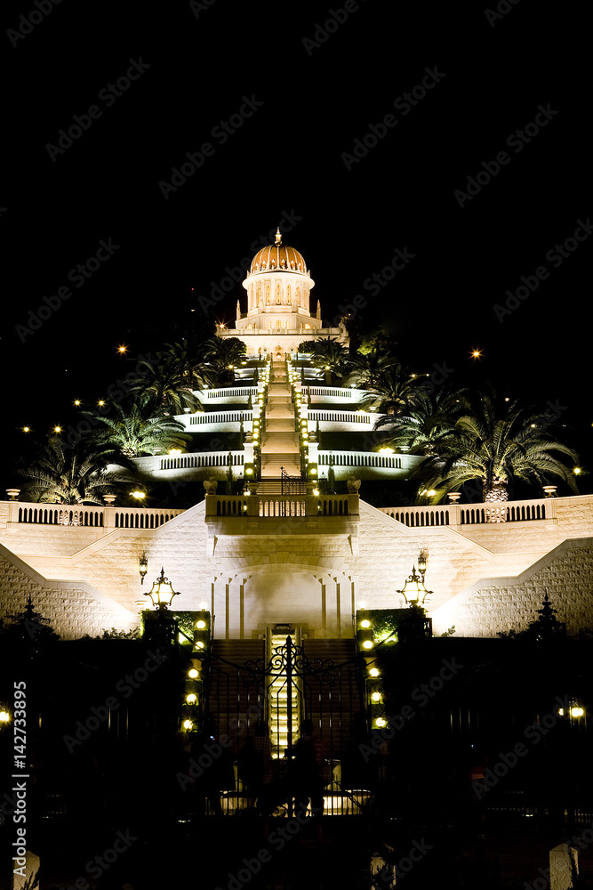 The bahai temple and garden in Haifa