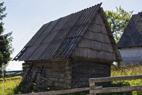 Old shepherd cottage in In Carpathian Mountains Romania © FotoGroupMedia