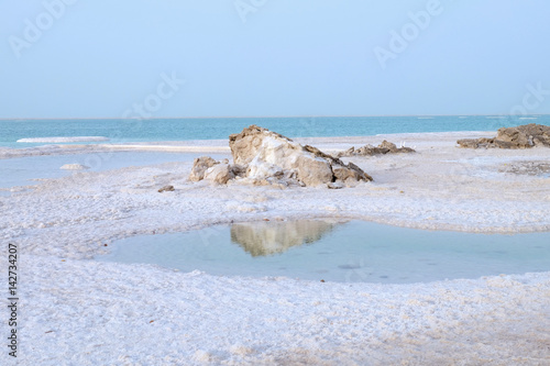 Dead Sea coast landscape.