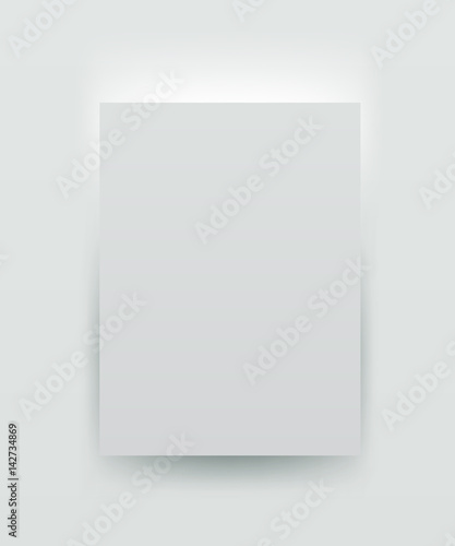Abstract white paper frame. Banner or conceptual photo frame. © hobbitfoot
