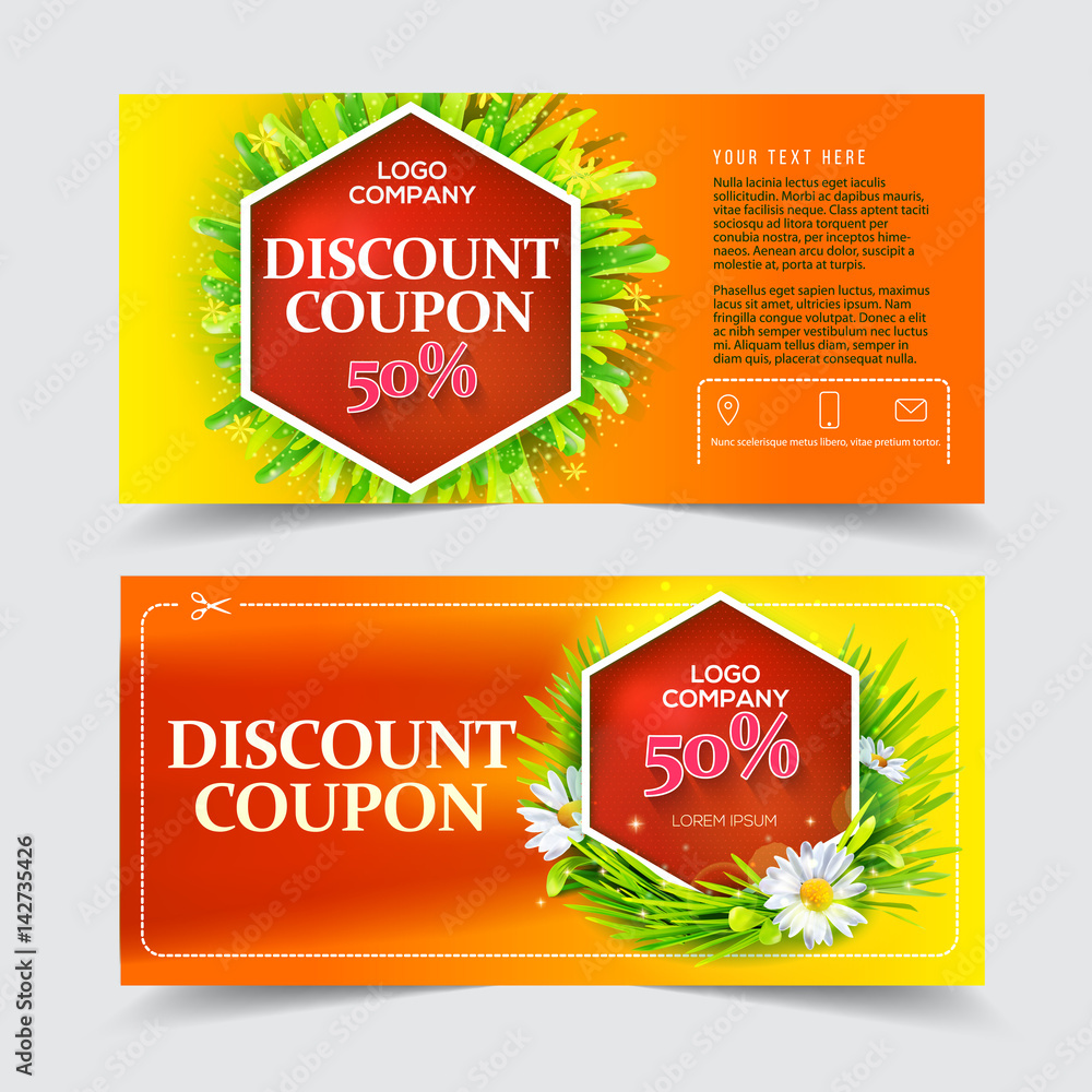 Red discount coupon Adobe Stock