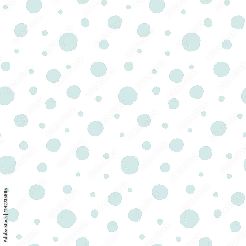 Seamless pattern with snow circles