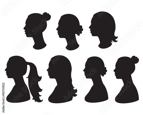 Silhouette of woman head