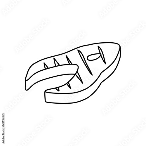 fresh fish food icon vector illustration graphic design