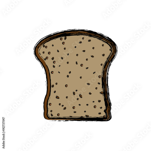 Slice of bread icon vector illustration graphic design