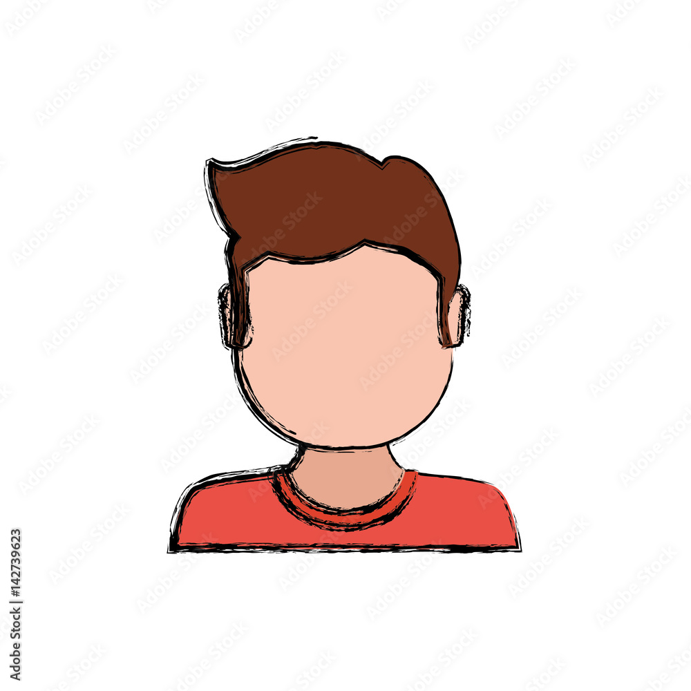 kid child boy avatar faceless vector illustration icon kid child boy avatar faceless vector illustration icon