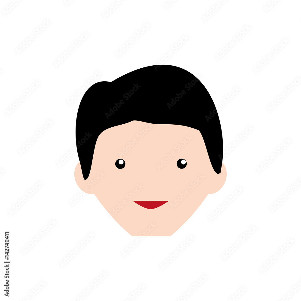 adult male avatar head vector icon illustration