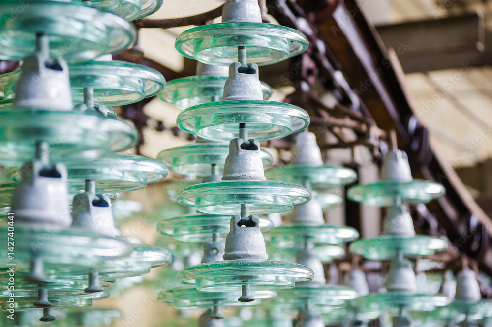 production of parts for glass insulators. in the workshop production of parts for glass insulators. in the workshop
