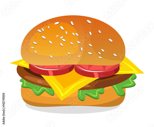 hamburger vector symbol icon design.