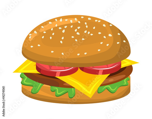hamburger vector symbol icon design.