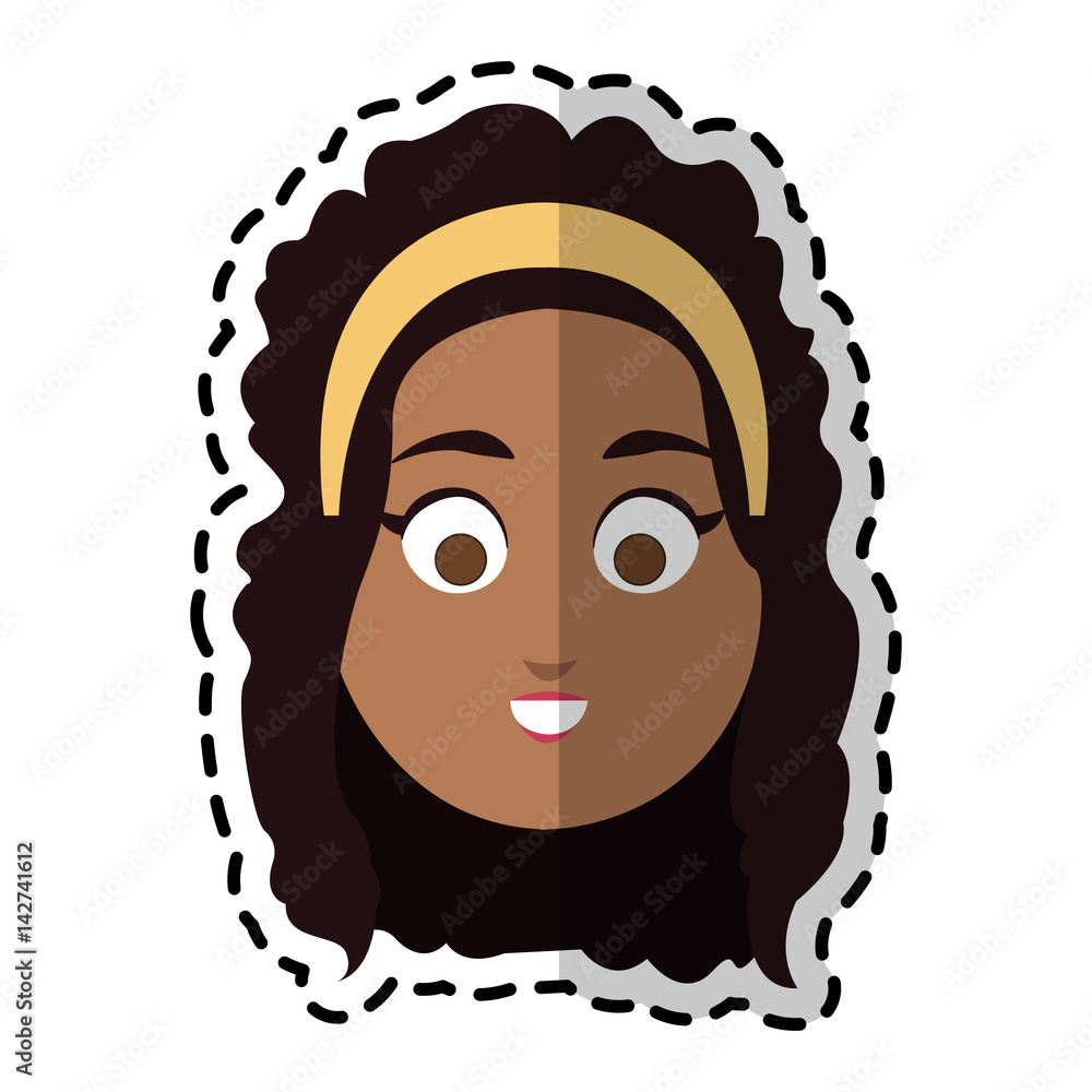 happy dark skin young pretty woman cartoon icon image vector illustration design happy dark skin young pretty woman cartoon icon image vector illustration design