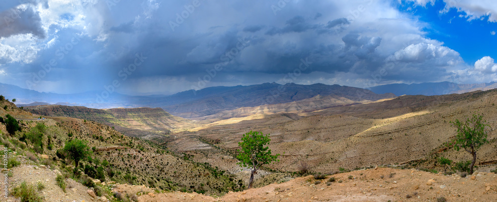 panorama of the mountain area in the central part of Iran