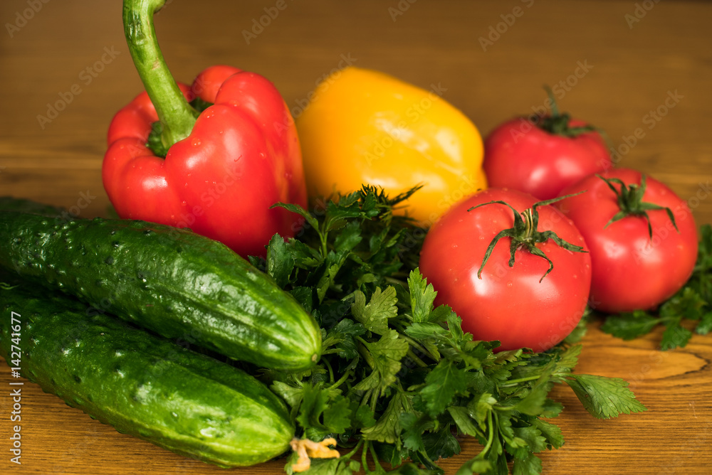 Local market fresh vegetable, garden produce, clean eating and dieting concept Local market fresh vegetable, garden produce, clean eating and dieting concept
