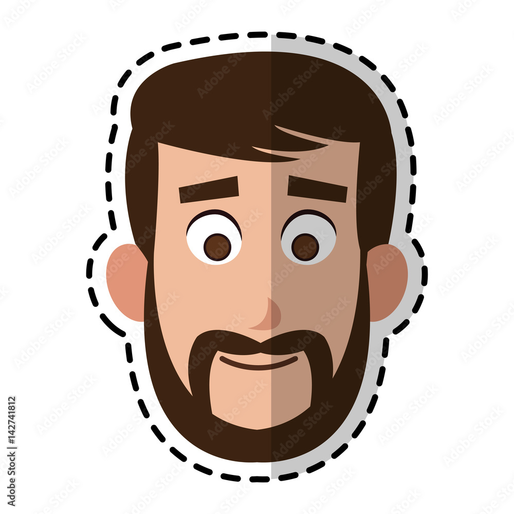 happy bearded man cartoon icon image vector illustration design happy bearded man cartoon icon image vector illustration design