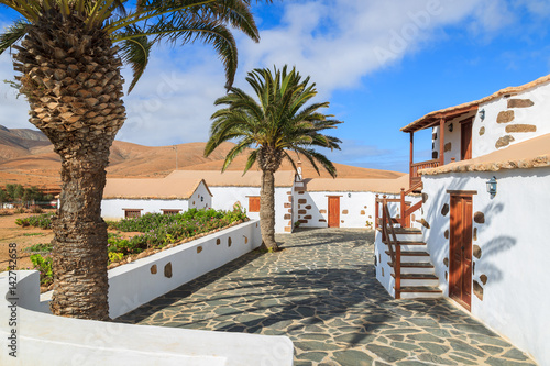 Typical farm houses in rural area of Fuerteventura island, Spain photo