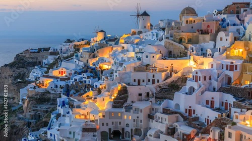 Sunset in Santorini, Greece